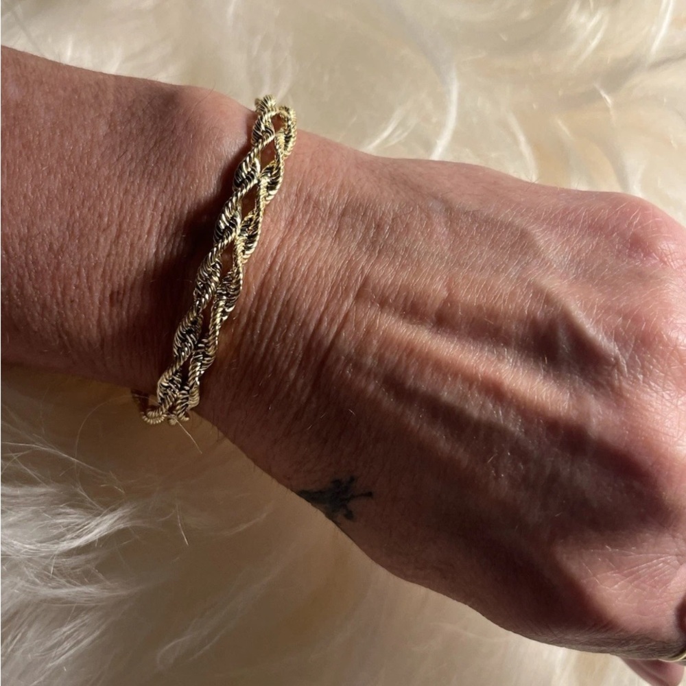 Stunning 10k Solid Gold Michael Anthony Double Rope Bracelet 5.40 Gr 7.5”